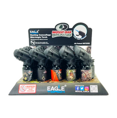 Eagle Torch MOSSY OAK Mini-Angle Torch Lighters – Flip Cap Design – Windproof Jet Flame – 20ct Display Box (PT116MOK)