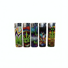 SOUL Classic Torch Lighter (Pack of 50) – Weed Leaf Print