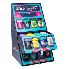 Zengaz 5-B Cube Jet Flame Lighter Display – 48 Count – Stay High Space Danger Series | Assorted Designs