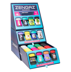 Zengaz 5-B Cube Jet Flame Lighter Display – 48 Count – Stay High Space Danger Series | Assorted Designs
