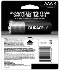 Duracell Coppertop AAA Alkaline Batteries – 4-Count per Pack (18-Packs) | Long-Lasting AAA Power