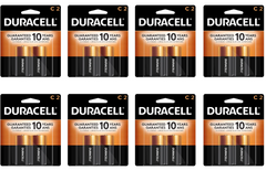 Duracell Coppertop C Alkaline Batteries – 2-Count per Pack (8 Packs) | Long-Lasting Power