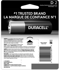 Duracell Coppertop D Alkaline Batteries – 2-Count per Pack (6 Packs) | Reliable D-Cell Power for Devices