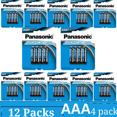 Panasonic Super Heavy Duty AAA Carbon Zinc Batteries – 4-Count per Pack (12 Packs) | Reliable Triple A Power for Everyday Devices