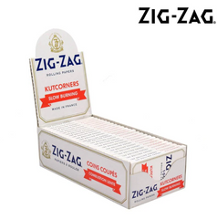 Zig-Zag White Kutcorners Rolling Papers – Single Wide | Natural, Slow-Burning | 25 Packs per Carton (100 Leaves per Pack)