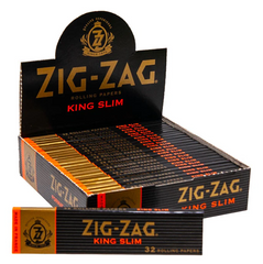 Zig-Zag King Size Slim Rolling Papers – 25 Packs per Box (32 Papers per Pack)