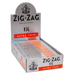Zig-Zag Ultra Thin 1¼ Slow Burning Rolling Papers – 25 Packs, 50 Leaves Each