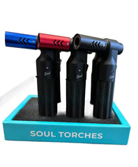 Soul 1825 Slim Rubber Handle Torch Lighter - 6ct