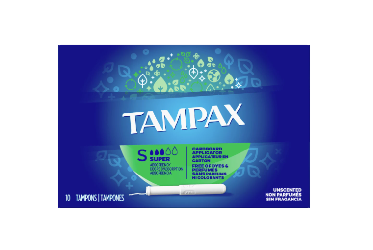 Tampax Cardboard Applicator Super Tampons Unscented Pack of 12