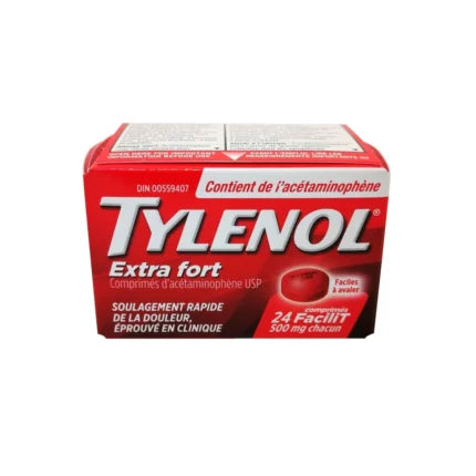 Tylenol Extra Strength 24 Tablets 500mg Pack of 6