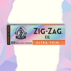 Zig-Zag Silver Ultra Thin Slow Burning Rolling Papers – Single Wide | Carton of 25 Packs (100 Leaves per Pack)