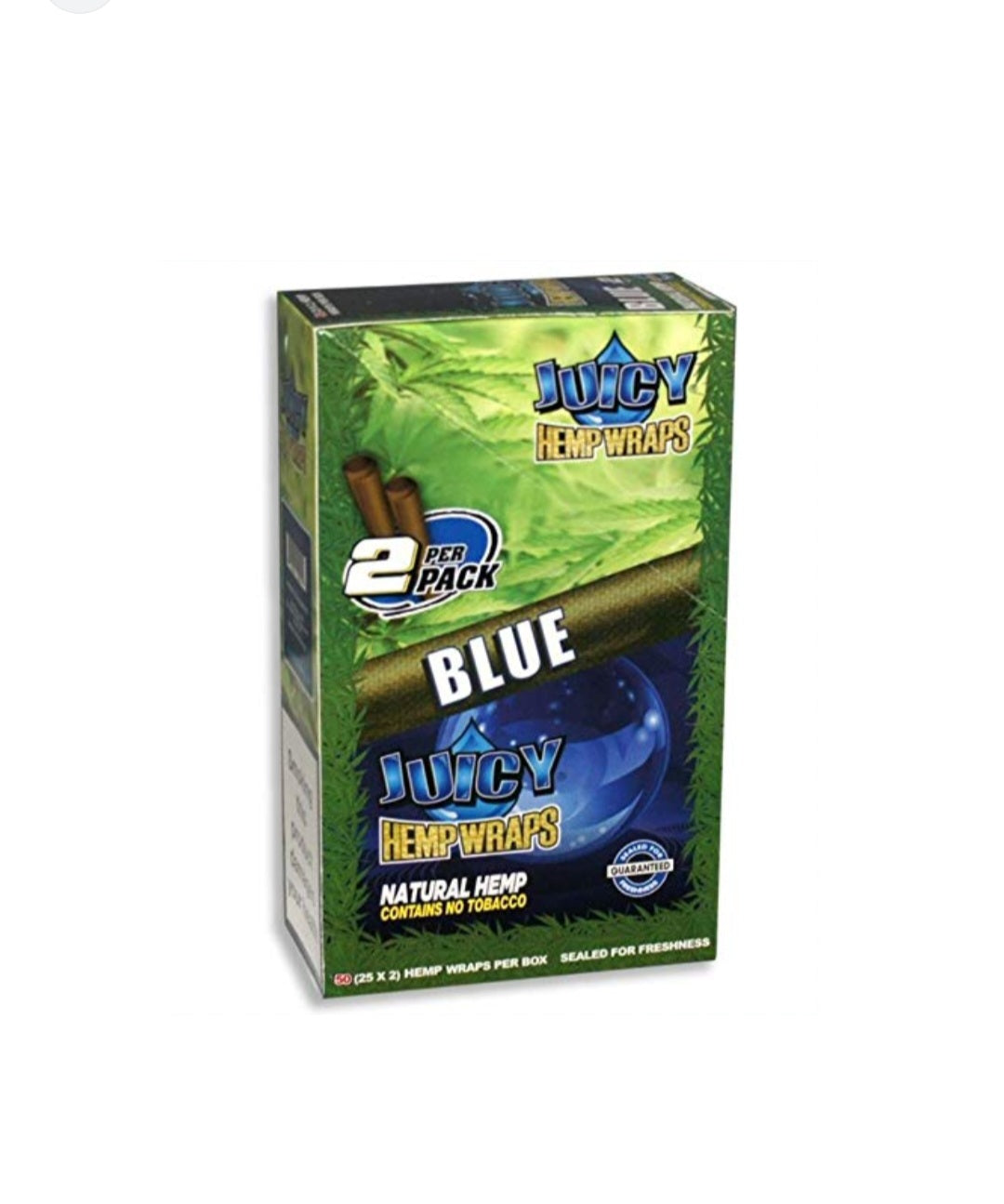 Juicy Jay Hemp wraps Blue (25x2) hemp wraps per box