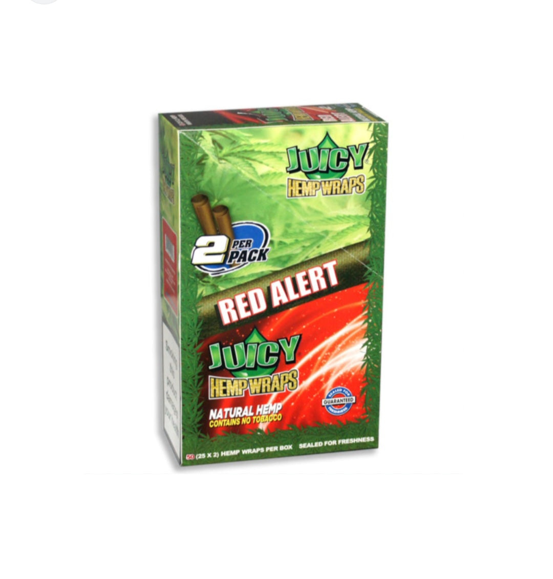 Juicy Jay Hemp wraps Red alert (25x2) hemp wraps per box