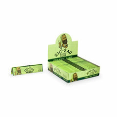 Zig-Zag Green Organic Hemp  King Slim | Carton of 25 Packs (100 Leaves per Pack)